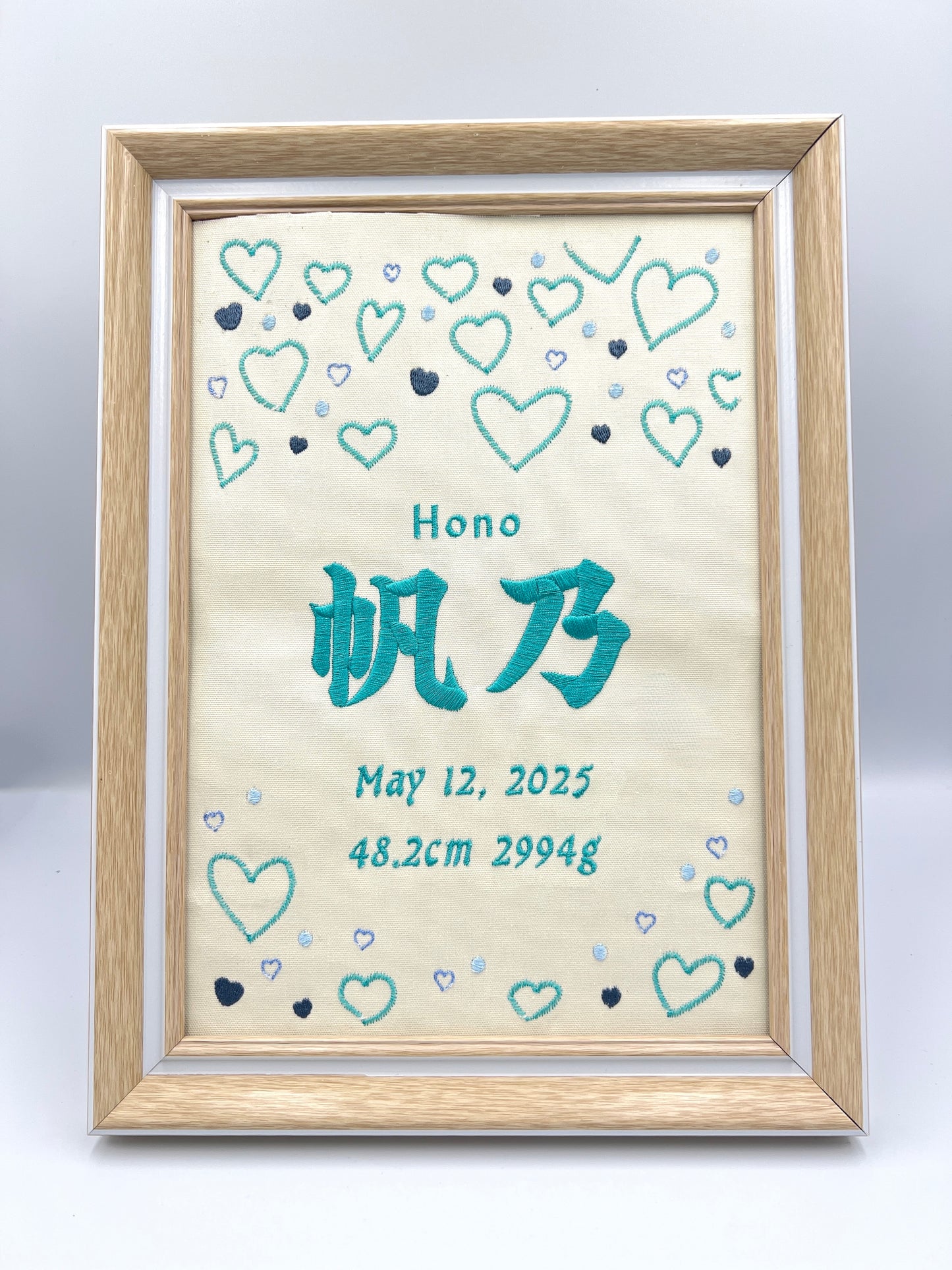セミオーダー 刺繍命名書